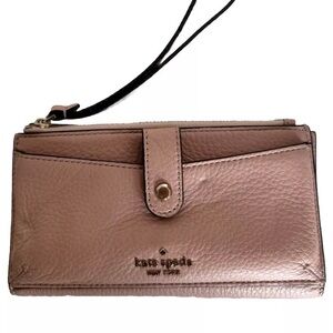 Kate Spade New York Jackson light pink leather wallet wristlet bifold